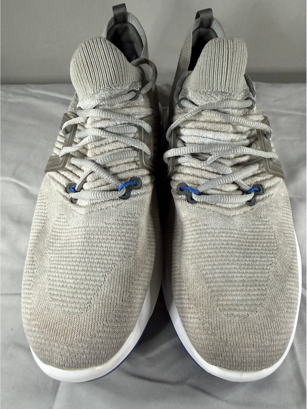 FootJoy Hyperflex Golf Shoes Gray Knit Athletic Spiked Sneakers Size 9